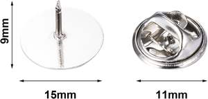 GREPAS GIFTSカスタマイズバタフライクラッチタイタックブランクピン付きピンバック - Product Image 3