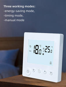 スマートホームサーモスタット電気ヒーター床下水暖房AC/HVACコントローラースチールABSオフィスビルディングジム - Product Image 3