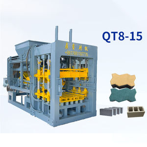 Máquina Automática Hidráulica para Fabricar Bloques de Cemento Dingrui QT8-15, para Bloques de Pavimento Huecos y Encastrables - Product Image 1