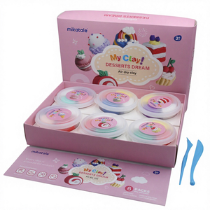 MIKATALE <b>Eid</b> Al-Fitr <b>Gift</b> Dream Dessert Theme Children's Contact Premium Air Dry Super Light Weight Foaming Clay Educational - Product Image 1