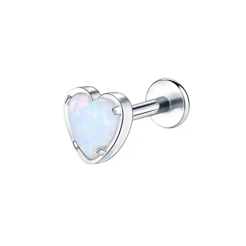 White heart opal