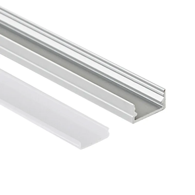 Peraga Garis 14X7Mm untuk Kabinet Tempat Tidur Lampu Led Ultratipis Led Profil Aluminium Dudukan Permukaan IP65