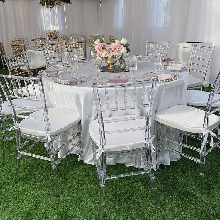 Прозрачный акриловый прозрачный свадебный стул chiavari