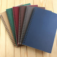 Logo personnalisé spirale bobine petit cahier A6 couverture en cuir recyclable avec style imprimé Promotion cadeau outil d'écriture et stylo