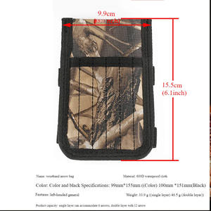 Nylon étanche simple/double couches 6/12 pièces flèches courtes sac de rangement arbalète boulons support carquois tir à l'arc accessoire de tir - Product Image 3