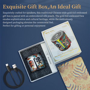 <span class=keywords><strong>Mini</strong></span> Altoparlante Wireless Regalo, Design Maschera <span class=keywords><strong>Opera</strong></span> di Pechino, in Metallo, Altoparlante Compatto Portatile Antistress Girevole - Product Image 3