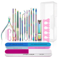 Set de Herramientas de Manicura de Acero Inoxidable con Cortaúñas, Lima y Pulidor - Set para Remover Esmalte