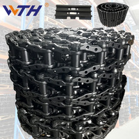 Chaîne de chenilles 270 pour excavatrices Hitachi 120, 350-5G, EX100-1, EX120-2, ZX135, EX200-5, EX220, EX300, EX300-1, ZX350, ZX450, EX1200 (références UH025, UH045)
