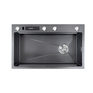 Lavello da Cucina YEETE in Acciaio Inox 304 con Rivestimento Nano, Portacoltelli, Vasca Singola Rettangolare, Montaggio a Incasso - Product Image 4