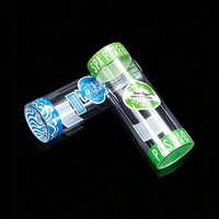 Conteneur cylindrique en plastique PET transparent sur mesure pour l'emballage de fruits frais, de biscuits, de bougies, de cosmétiques