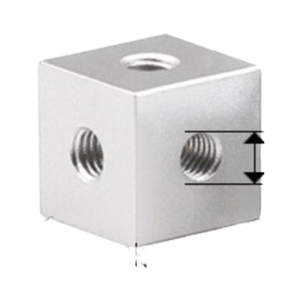 6 mặt M3-M10 vít lỗ thép không gỉ 304/Hợp kim nhôm vuông Nut khung khóa kết nối chủ đề tấm Khối gia công - Product Image 2