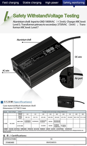 E-xe đạp Scooter sạc S120 48V 54.6V 58.8V 58.4V 3A cho 48V Li-ion LiFePO4 chì axit pin sạc - Product Image 6