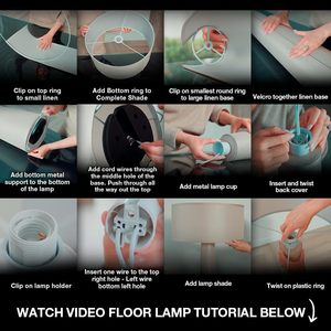 SIMIG элегантный Taupe 59 "высокий стоячий СВЕТОДИОДНЫЙ торшер с абажуром из льняной ткани для гостиной спальни или офиса - Product Image 6