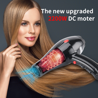 Sèche-cheveux professionnel PRITECH à moteur AC 2000W, sèche-cheveux de salon avec fonction air froid, 3 niveaux de chaleur, 2 vitesses, filtre détachable, concentrateur