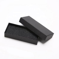 Boîte cadeau porte-clés en carton noir haut de gamme, élégante, avec couvercle ciel et terre, pour voiture et montre, emballage en papier premium, vente en gros