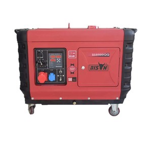 เครื่องกำเนิดไฟฟ้าดีเซล BISON BS8500QQ 6 กิโลวัตต์ 220 โวลต์ เฟสเดียว ระบายความร้อนด้วยอากาศ สตาร์ทไฟฟ้า 50 เฮิรตซ์ แบบเงียบพิเศษ - Product Image 1