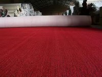 Tapis de bureau et de salle de réunion en polyester fabriqué à la machine conception de boucle résistante au feu mur à mur lavable-pour les logements locatifs