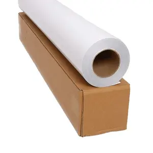 Rouleau de PVC d'impression éco-solvant blanc mat brillant 1.27M rouleau de vinyle amovible auto-adhésif imprimable en PVC de 100 microns 140gsm