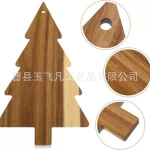 Christmas Tree Acacia <b>Wood</b> Cutting Board 38cm Multifunctional Chopping <b>Block</b> For Kitchen Use - Product Image 4