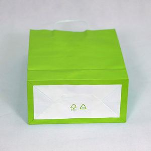 Bolsa de Compras de Papel Verde con Logotipo Personalizable KM para Uso Promocional Empresarial - Product Image 3