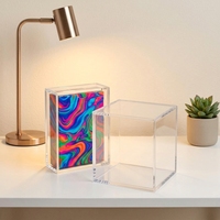 Boîtier en acrylique ETB sur mesure durable, boîte de présentation ETB avec protection UV, protecteur transparent à fermeture magnétique