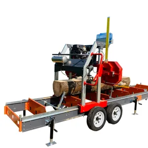 36'' Horizontal Band Sawmill for Wood Cutting Portable Big Round Timber Sawmill on Trailer