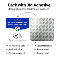 Plaque autocollante en acrylique NFC RFID pour code QR de commentaires Google