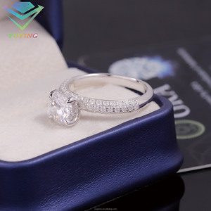 14K Goud 1ct Ronde Gesneden Vvs Duidelijkheid Lab Cvd Diamant Bruiloft Verlovingsring Voor Vrouwen Moissanite Ringen - Product Image 5