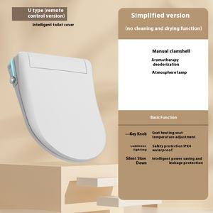 Plaque de couverture intelligente de désodorisation automatique de bidet chauffant en forme de U/V avec télécommande intelligente à fermeture lente - Product Image 6