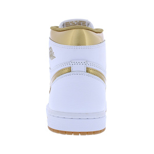 Nike Air Jordan รองเท้าผู้หญิง OG แบบเรโทร1คู่สีขาว/โลหะสีทอง/สีหมากฝรั่งสีน้ำตาลอ่อนของแท้100% ยางด้านบน - Product Image 5