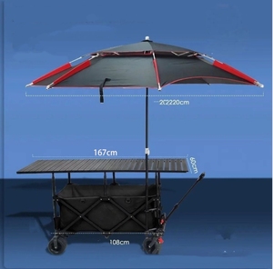 Nouveau design chariot <span class=keywords><strong>pliable</strong></span> en aluminium <span class=keywords><strong>remorque</strong></span> <span class=keywords><strong>pliable</strong></span> extérieure pour le camping <span class=keywords><strong>plage</strong></span> voyage shopping stockage et outils chariot à main - Product Image 6