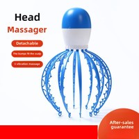 Masseur de cuir chevelu de poulpe transfrontalier rechargeable Masseur de tête de décompression par vibration électrique