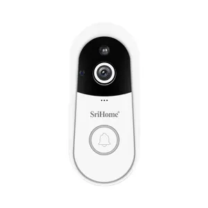 Srihome không dây Wifi 4MP thông minh video chuông cửa camera an ninh giám sát với PIR phát hiện HD Night Vision intercom máy ảnh