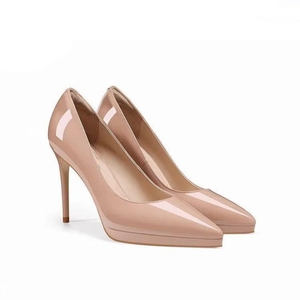 Escarpins élégants pour femmes 2025, style haute couture française, à talons aiguilles, bout pointu, plateforme, fermeture à lacets, confortables et anti-fatigue, en caoutchouc - Product Image 1