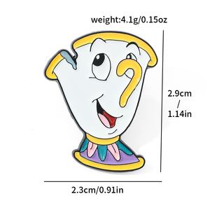 Anime Cartoon Metall Abzeichen Kreative Schönheit Biest Teekanne Design Frau Legierung Brosche für Rucksack Kleidung Zubehör Gravur - Product Image 6