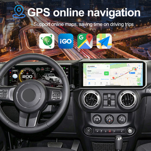 Navihua - Mise à niveau de l'écran double - Tableau de bord numérique pour voiture - Compteur automatique - Écran LCD - Avec autoradio Android pour Jeep Wrangler JK 2010-2017 - Product Image 3