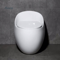 WC monobloc de haute qualité en céramique, forme œuf, pour salle de bain