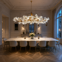 Lustre en cuivre de luxe, lustre artistique personnalisé, salon, salle à manger, villa, salle de réception, fabricant de luminaires sur mesure pour hôtels