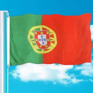 Bandera de <span class=keywords><strong>Portugal</strong></span> de Copa Europea, Impresión de seda personalizada, bandera nacional de <span class=keywords><strong>Portugal</strong></span>, 100% poliéster, 3x5, venta al por mayor - Product Image 3