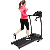 Petit tapis de course plat électrique fourni en usine avec écran LCD Test de fréquence cardiaque Équipement de fitness pliable pour usage domestique