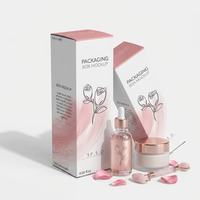 Boîte en papier recyclable pour cosmétiques, avec gaufrage à chaud or et revêtement UV, pour la protection de l'environnement, vente en gros