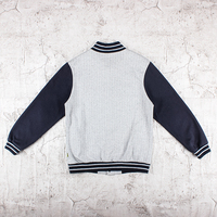 Logo personnalisé Veste de baseball de campus de haute qualité en coton à rayures avec broderie en patchwork pour hommes