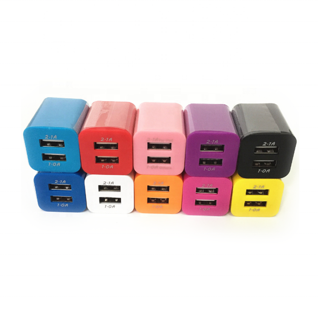 Wholesale 5V 1A 2 USB 2 Ports Travel Adapter Fast Charging USB Wall Charger