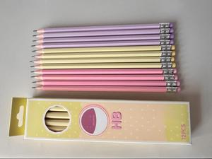 12 crayons HB pastel en plastique non toxique EN71 de 7 pouces avec gommes, logo personnalisé, crayons en graphite pour écrire et dessiner - Product Image 5