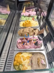 Mvckyi, vitrina de helado refrigerada por aire de alta resistencia, temperatura única para venta de gran volumen con 16 Sartenes para helado - Product Image 3