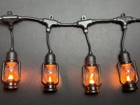 Guirlandes lumineuses LED étanches d'extérieur pour les fêtes, les sports et les divertissements, ampoules à flamme, éclairage d'extérieur