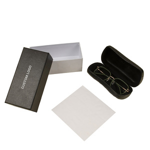 Estuche de <span class=keywords><strong>Gafas</strong></span> de Cuero de Primera Calidad de Marca Famosa, Caja de Papel con Logotipo Personalizado, Paño de Limpieza para <span class=keywords><strong>Gafas</strong></span>, Juego de Empaque para Lentes - Product Image 5