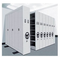 Étagère mobile de rangement pour dossiers en acier haute densité, grande capacité, pour bureaux commerciaux modernes, adaptée aux dossiers en boîte, suspendus ou sur étagère