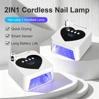Lampe à ongles UV LED rechargeable professionnelle 2 en 1 avec mini lampe portable 54W sans fil, sèche-vernis professionnel