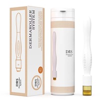 Rouleau Derma Stamp Up-Down avec 40 aiguilles en titane haute dureté, réglages de profondeur multiples, outil de soin de la peau manuel